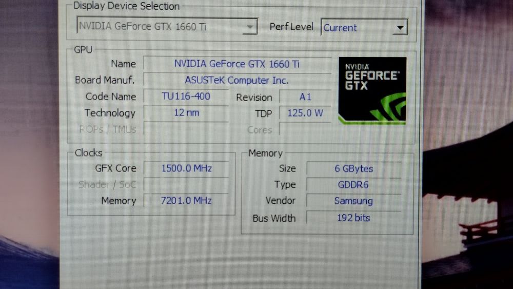 Видеокарта gtx1660 TI