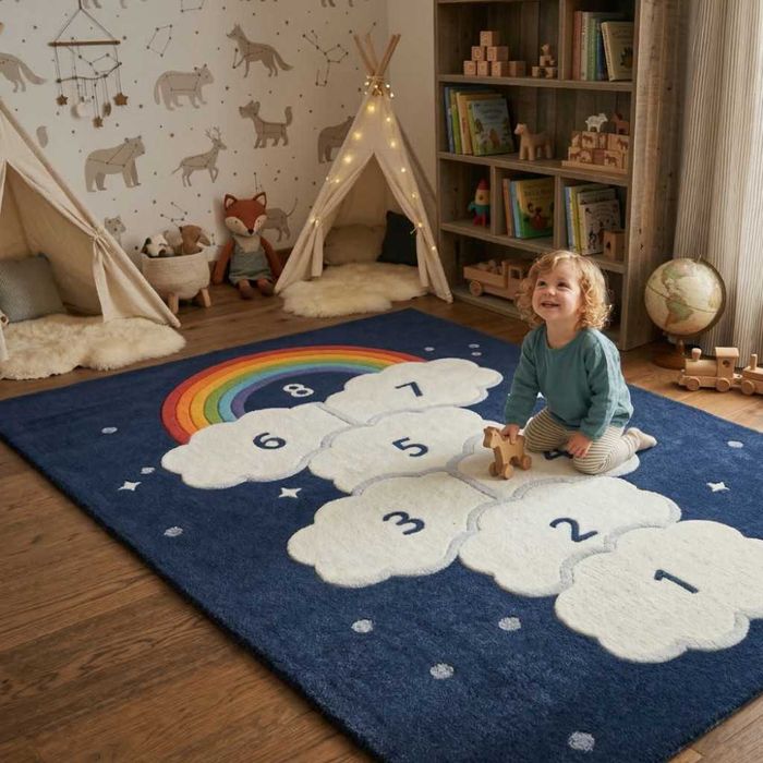 Детски килим за игра 120х160см - НОВИ -различни десени, противоплъзгащ