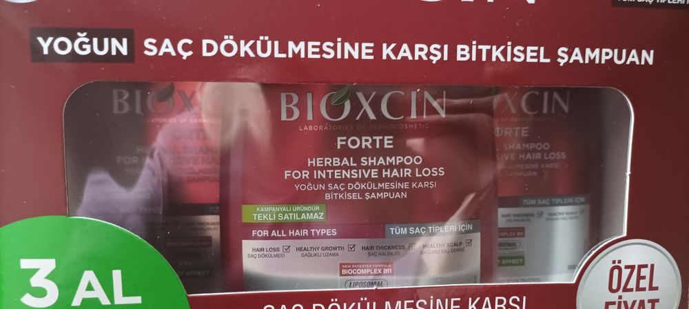 Шампоан серум Биоксин Bioxcin Forte силен косопад промо комплект 3 бр