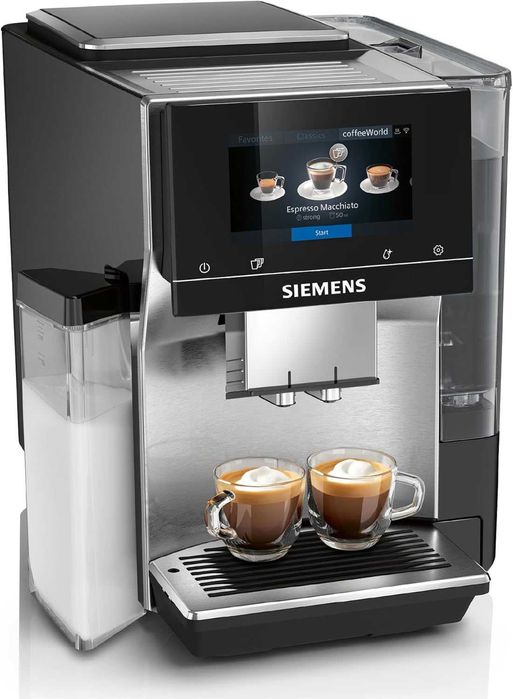Siemens автоматична кафемашина EQ700 Integral, Голям цветен TFT дисплей, 36 топли и студени напитки, Студено приготвяне, Управление чрез приложение