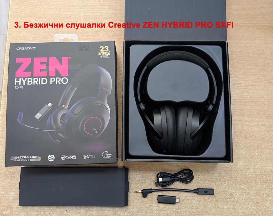 Безжични слушалки Creative ZEN HYBRID PRO Classic SXFI HYBRID GAMER