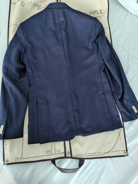 Sacou Bleumarin, 100% Lana Vitale Barberis Canonico