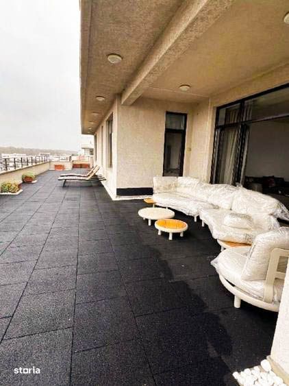 Penthouse Lux 4 camere de inchiriat Baneasa | Lift privat | Terasa 360