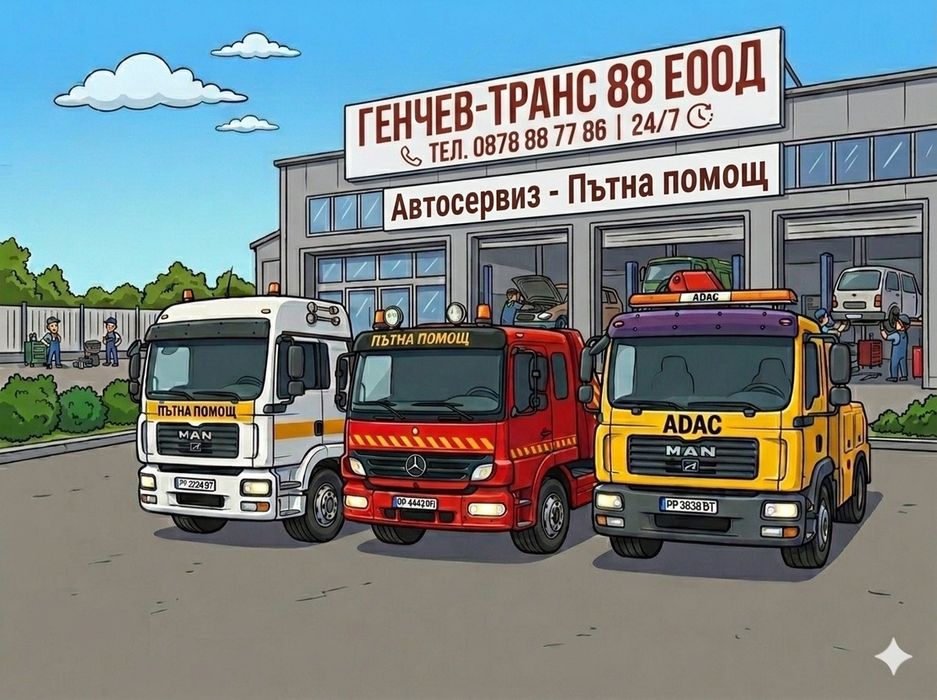 Пътна помощ Кран тип Паяк Автосервиз