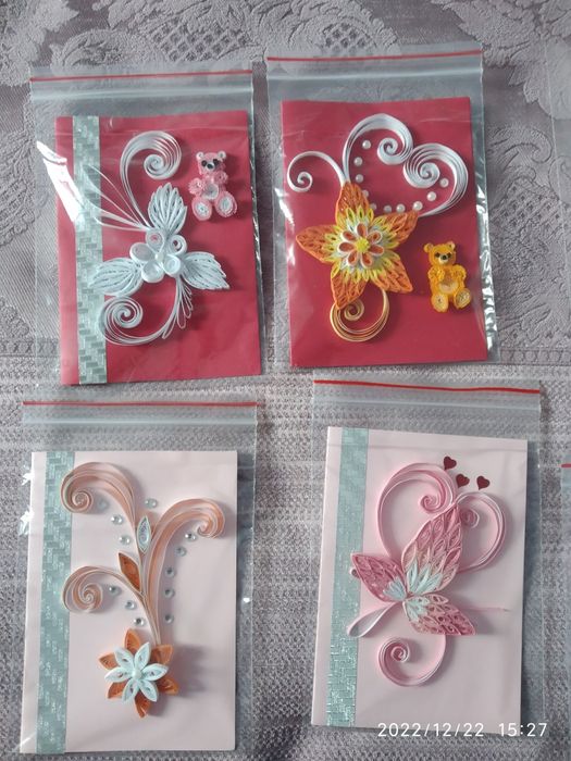 Квилинг картички,ръчно изработени