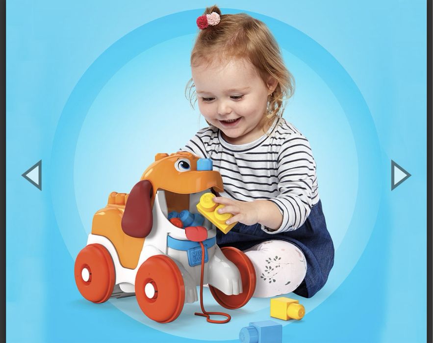 Кученце за теглене Mega Bloks подарък pampers activ baby 5