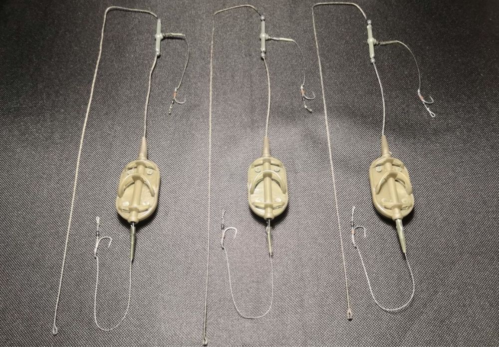 Карповый монтаж с флэт-кормушкой или с грузом с ДВУМЯ КРЮЧКАМИ