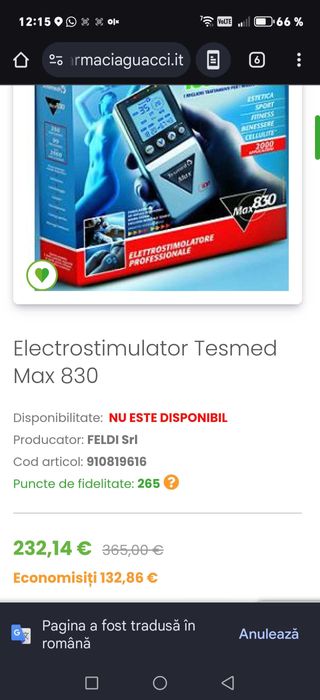 Electrostimulator muscular profesional TESMED MAX 830