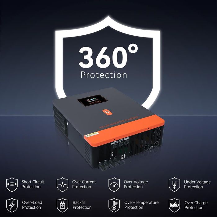 Хибриден соларен инвертор PowMr 10.2 KW с WiFi