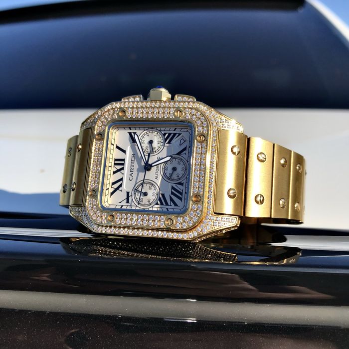 ceas cartier santos 100XL  chronograph