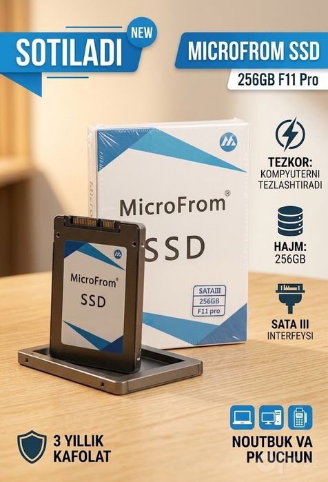 SSD MicroFrom 256GB F11 Pro (SATA III) — Новый в упа