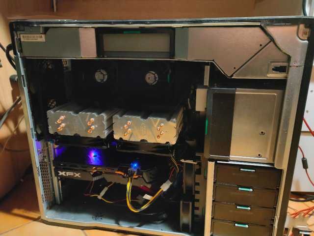 HP Z800 – 2× Xeon, 40GB ECC RAM,RX580 ТОП Работна Станция! + 500гб HDD