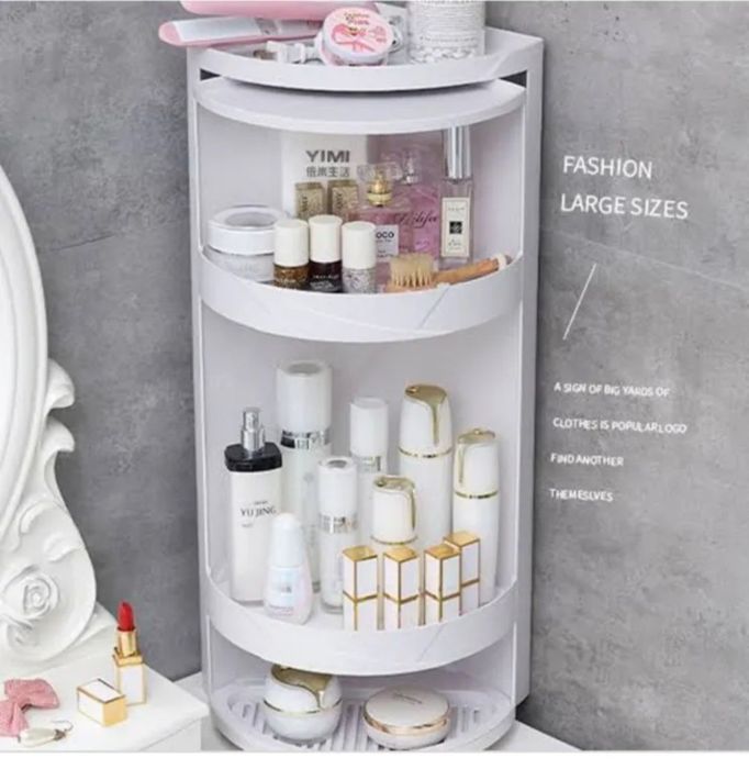 Настенный шкафчик с дверцей для ванной, 3 полки