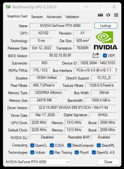 Видео карта | MSI GeForce RTX 4090 Gaming X Trio 24GB