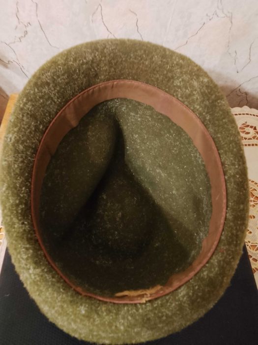 Ретро ловна Тиролска шапка за Колекция/Реквизит/(зелена)