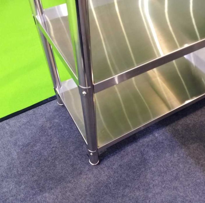 Raft inox cu 4 polite 150x40x155H ,nou cu factura ,transport gratuit