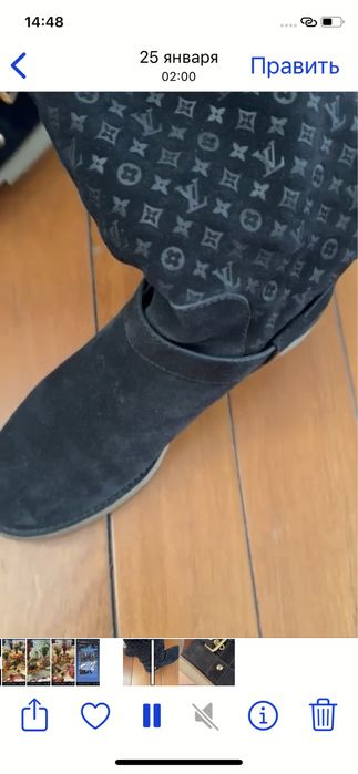 Сапоги зимаа Vuitton