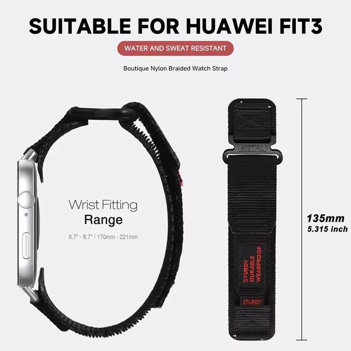 Широка каишка от текстил с велкро закопчаване за Samsung | Huawei | Amazfit и др. с Quick Release пинчета
