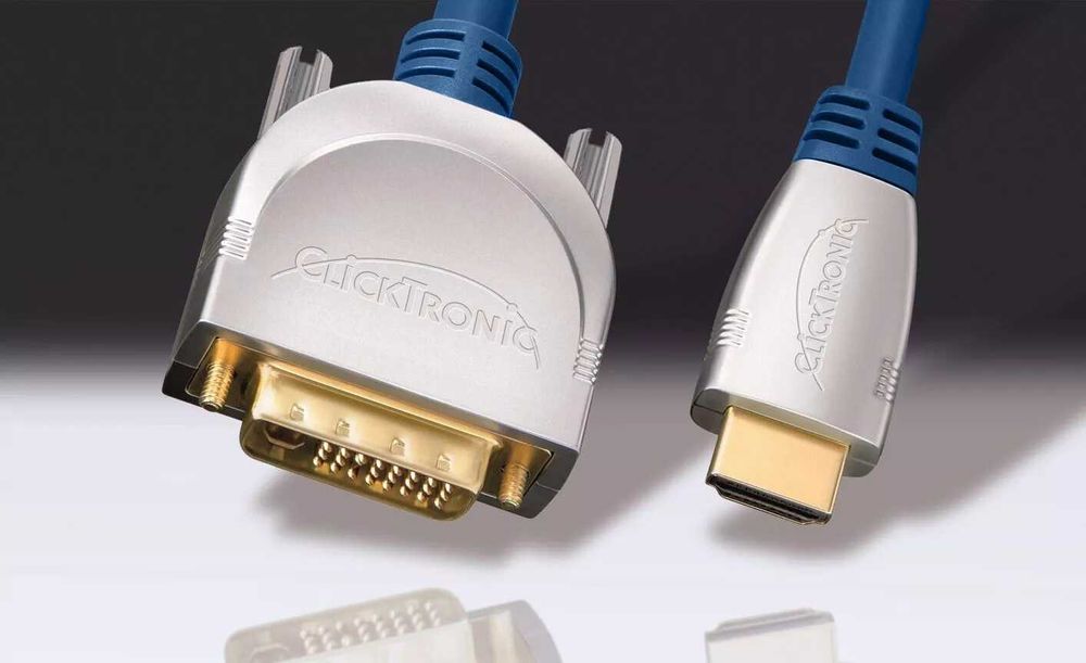 Продавам кабел Clicktronic HDMI to DVI cable 10 meters 24K Gold Plated