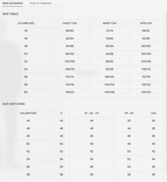 Geaca puf natural COLMAR Originals, mar.50 (M-L) ,noua, originala