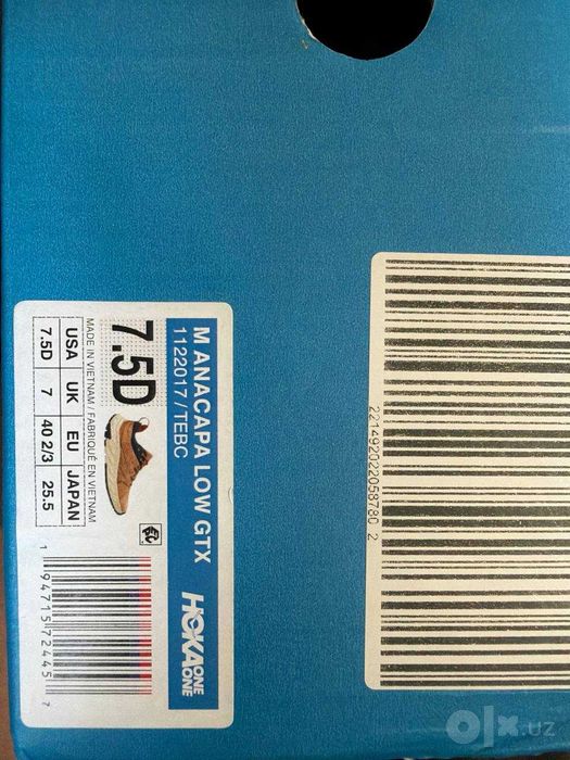 Кроссовки водонепроницаемые Hoka One One ANACAPA LOW Gore-Tex! Новые!