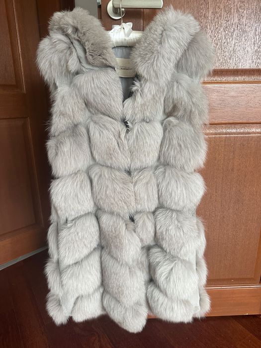 Елек от естествена кожа лисица