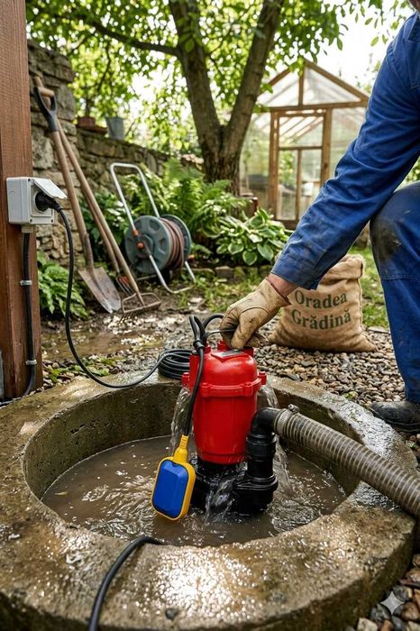 Pompa submersibila fonta cu plutitor 1100W apa murdara