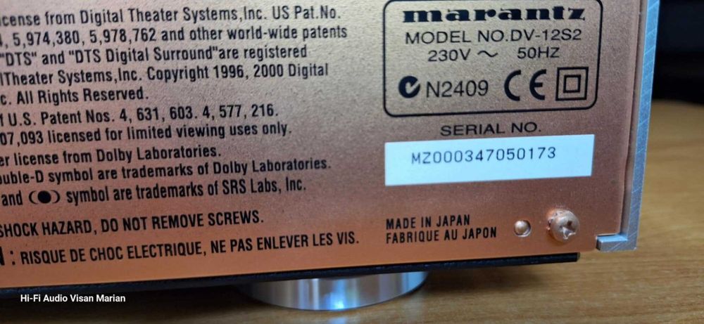 SACD Marantz DV-12s2 Cu Telecomanda