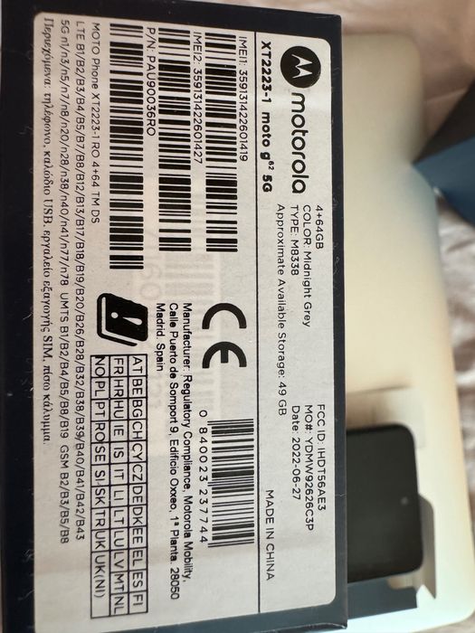 Motorola g62 5g смартфон телефон с 2 симкарти