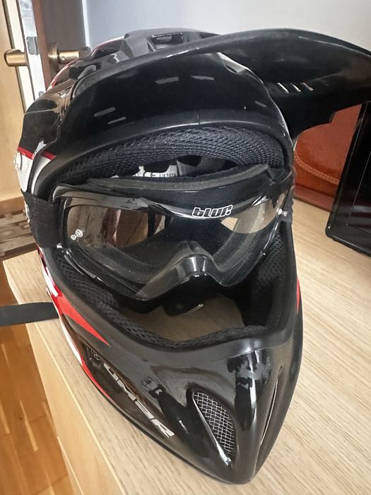 Casca full face si ochelari downhill