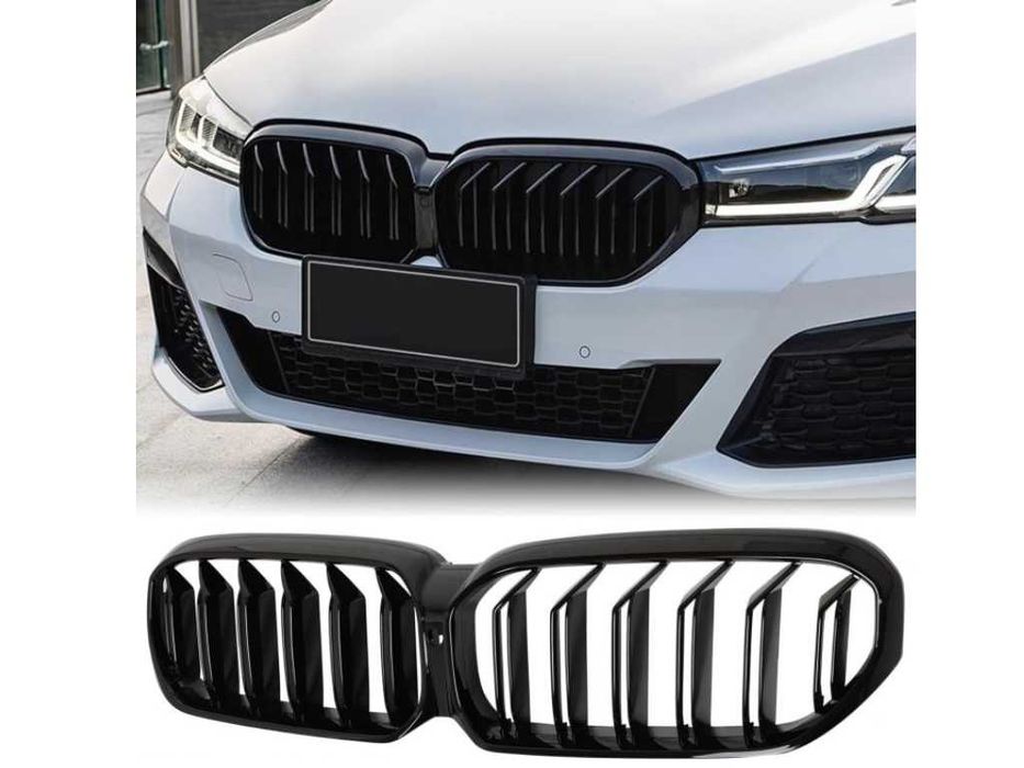 Двойни Бъбреци Решетки За BMW 5 SERIES G30 G31 LCI БМВ 5-та Серия Facelift BMW G30 G31 G38 2020г.-2023г. Черен Гланц Лак