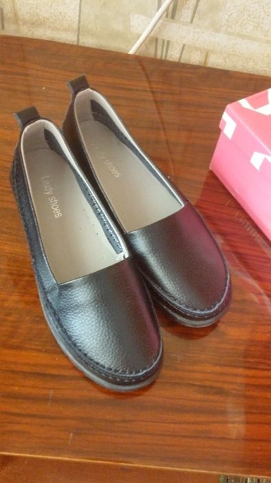 Мокасины новые 40-размер,кожа,25,5 см