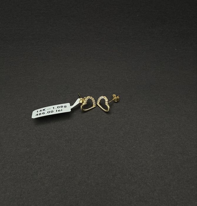Bijuteria Royal cercei aur 14k 1.08 gr