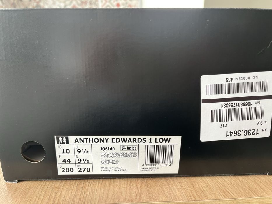 Маратонки Adidas Anthony Edwards 1 Low