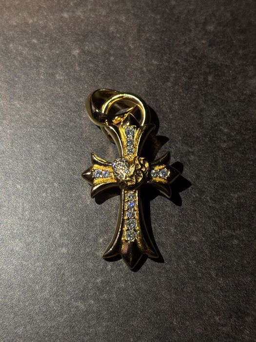 Set pandantiv cu colier auriu chrome