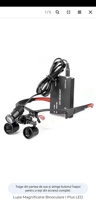 Ochelari de protectie cu Lupa + lumina Led