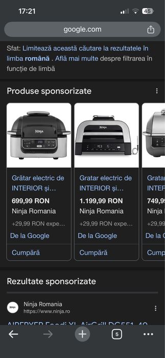 Gratar electric Ninja foodi max healt grill & air fryer