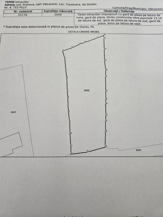 Vand Teren Intravilan Sat Trestioara, Jud Prahova