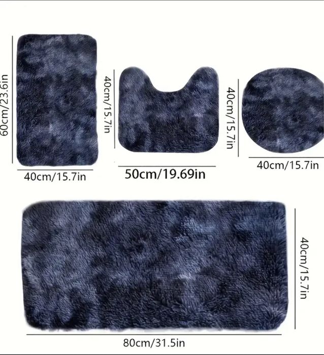 4броя комплект Килими за баня пух