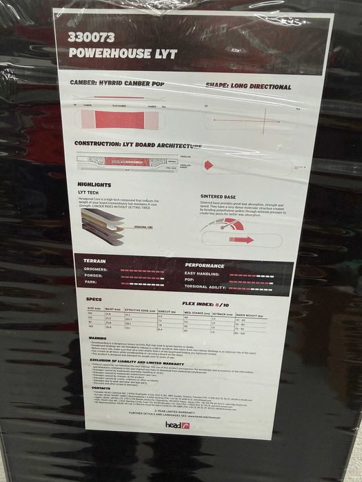 placa noua snowboard head powerhouse lyt L155cm