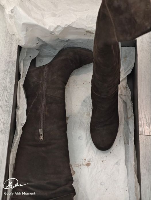 Замшевые ботфорты, бесплатно