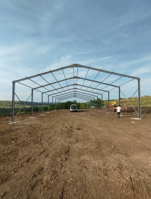 Vand structura metalica de hala 8x10 din profile noi