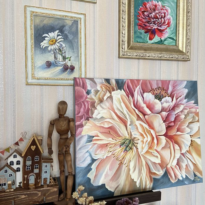 Картина маслом цветы