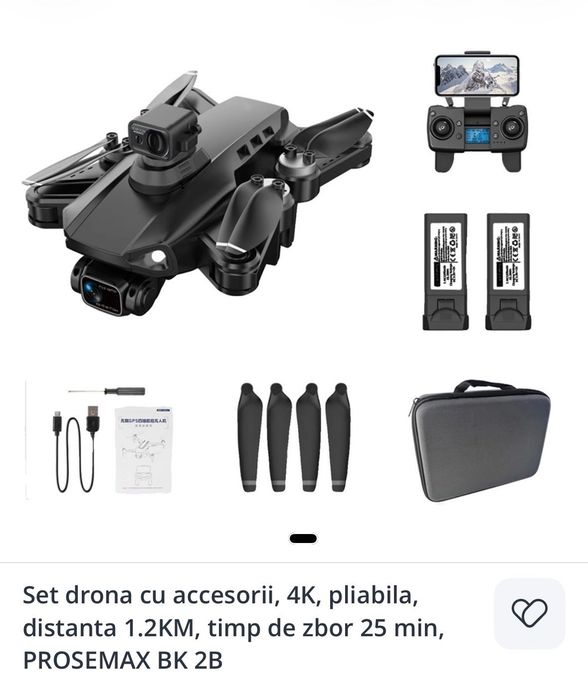 Vând drona L900 utilizată 1 data, +1 baterie extra , gps, evitare obstacole , return home,