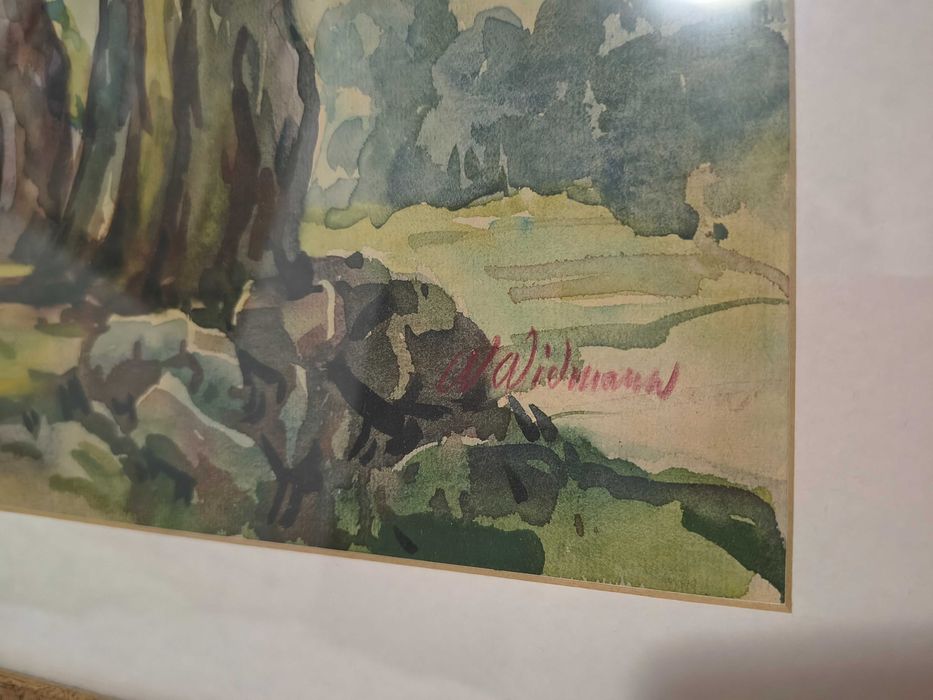 Acuarelă originală Walter Rudolf Widmann