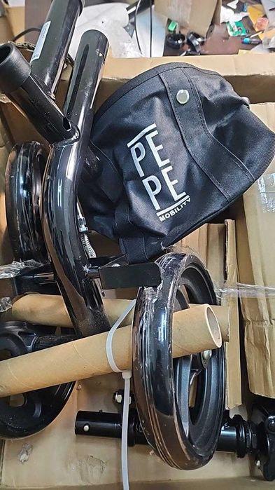 PEPE Mobility Проходилка за коляно тип скутер 4 колела със спирачки, за възрастни, до 136 кг., помощно средство за хора с увреждания при счупен глезен