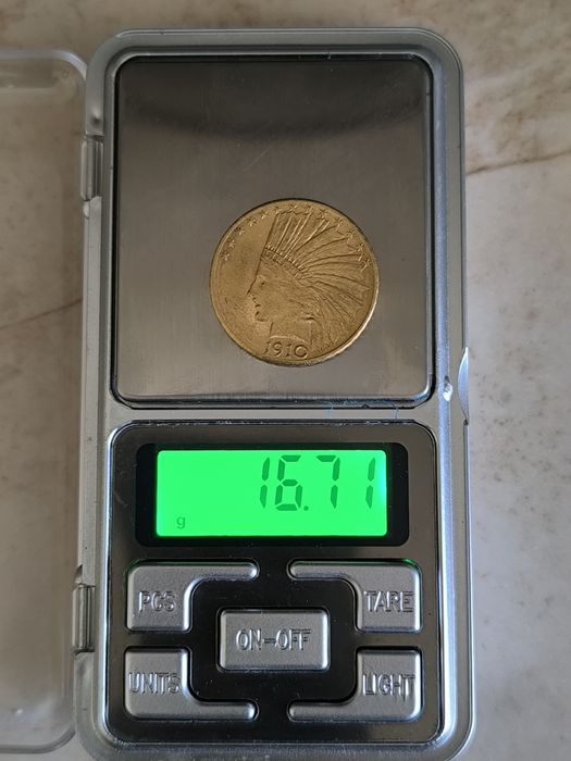 10 златни долара Индианска глава щемпел