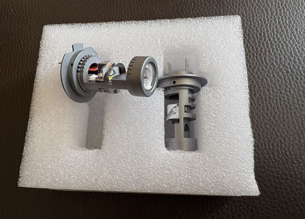 Bi-led крушки със лупа H7 със размери на стандартната крушка!