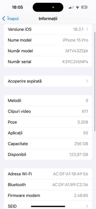 Iphone 15 pro 256 gb