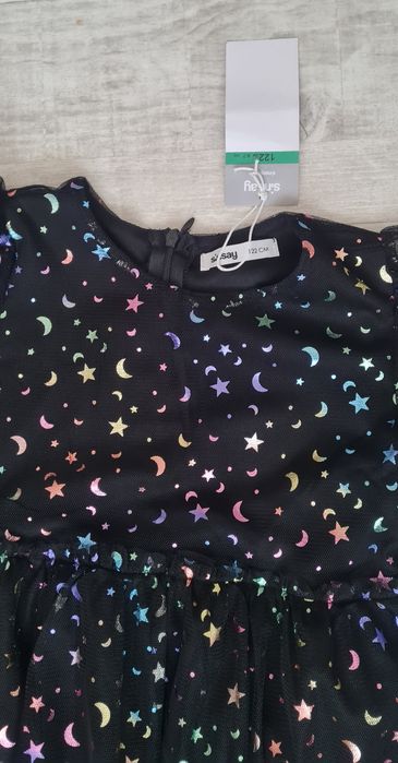 Rochie neagra fete din tull mărimea 122 GEMENE